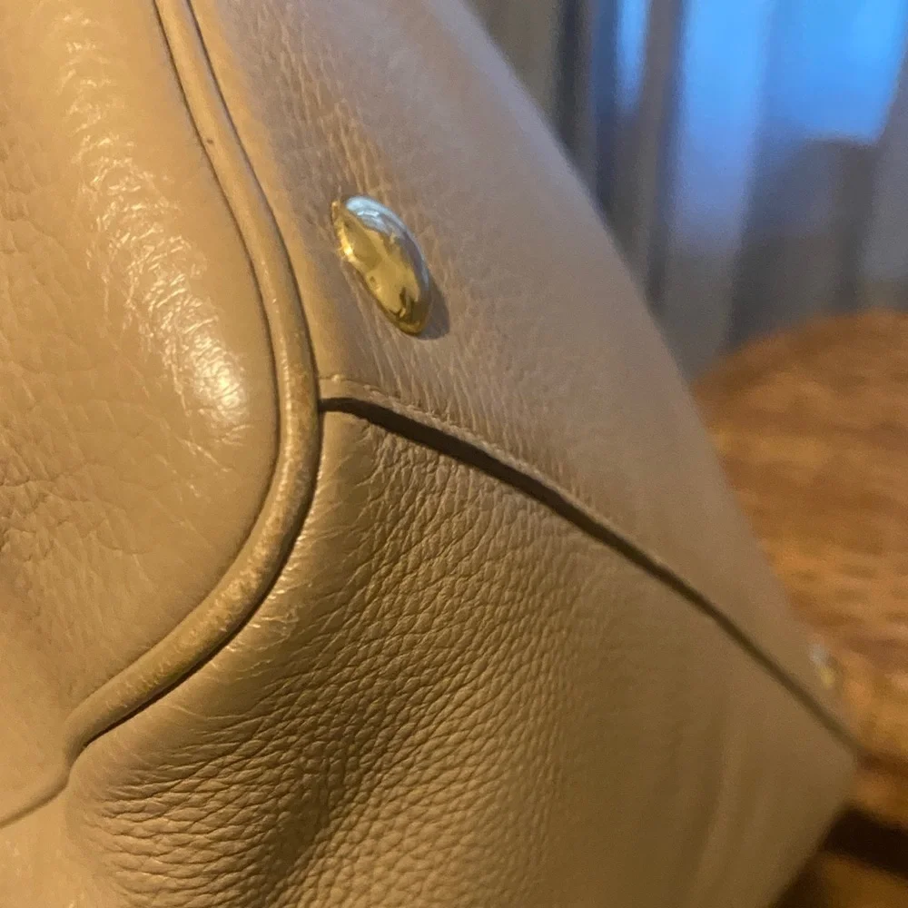 Coach Pebbled Leather Tote in Taupe - Picture 5 of 15